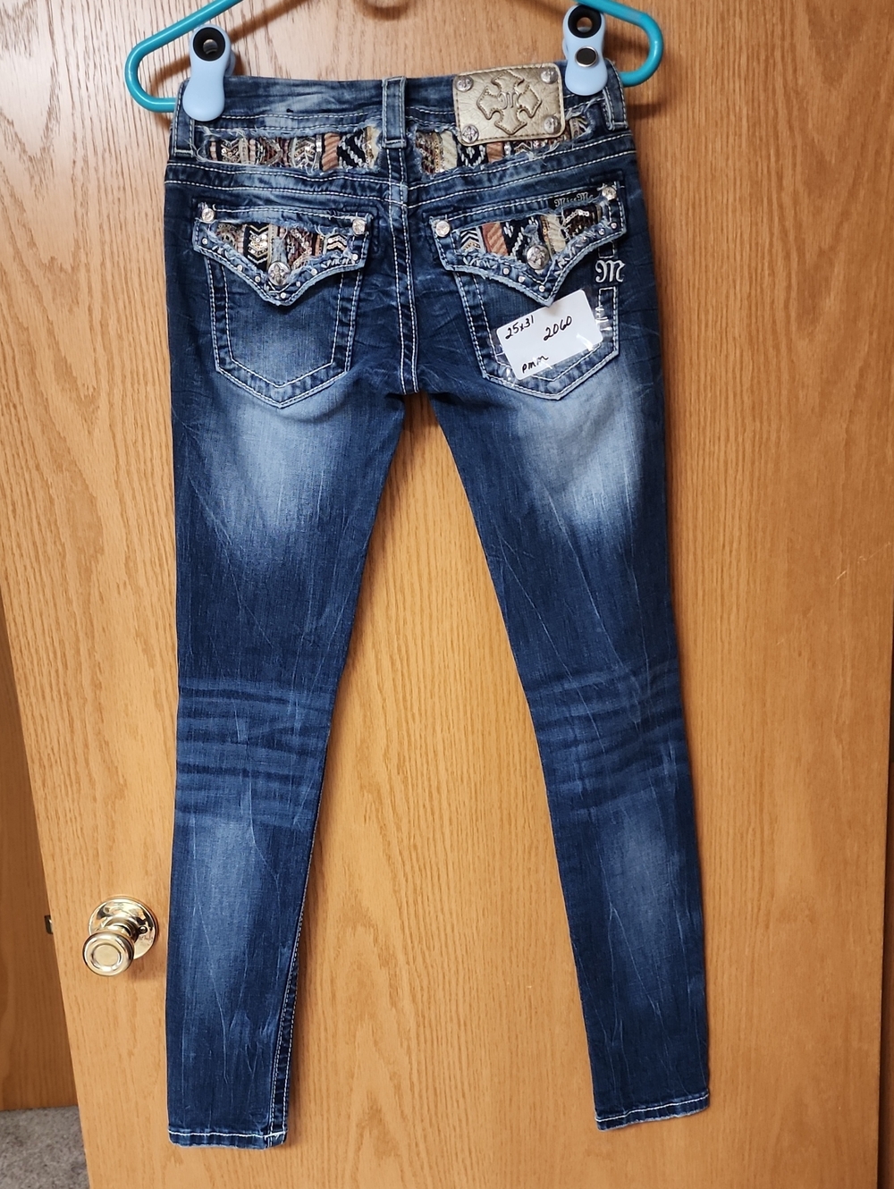Miss Me Embellished Dark Blue Women's Skinny Jeans 25x31 number 2060